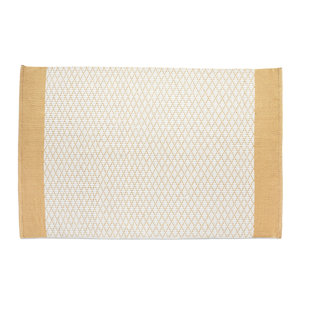 HUG RUG Trellis 100% Recycled Indoor/Outdoor Washable Gold Rug