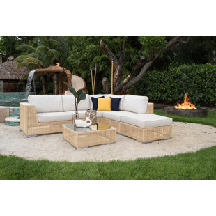 PANAMA JACK OUTDOOR 5 - Person Outdoor Seating Group with Cushions