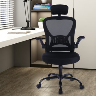 INBOX ZERO Kourtne Ergonomic Desk Chair Office Chair Home Office Mesh Task Chair with Headrest