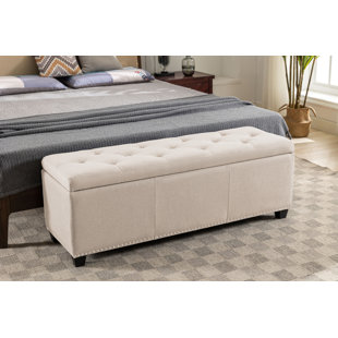MARLOW HOME CO. Allex Fabric Upholstered Storage Bench
