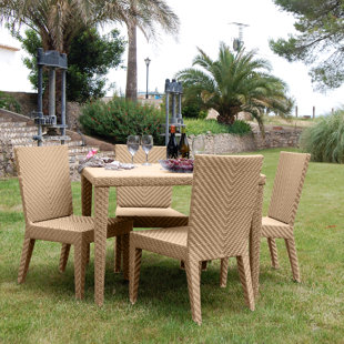 PANAMA JACK OUTDOOR Square 4 - Person Outdoor Dining Set with Cushions