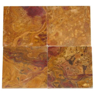 TILEVILLE 12" x 12" Natural Stone Onyx Marble Flooring or Wall Tile