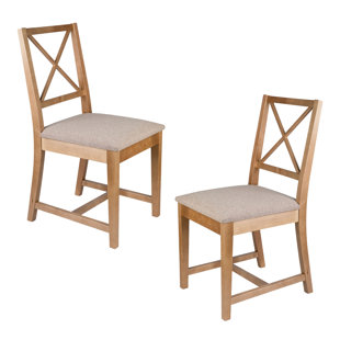 DAIVA CASA Fabric Upholstered Side Chair (Set of 2)