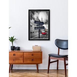 IPIC FD0030 Lovers Roadcrossing Sign Personalized Canvas Framed Wall Art with Names and Date, Memorial Gifts.