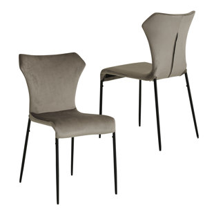 MERCER41 Kincey Velvet Side Chair (Set of 2)