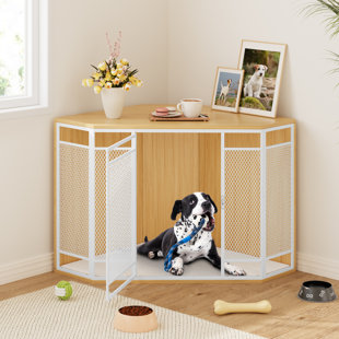 ARCHIE & OSCAR™ Frodsham Corner Dog Crate Furniture With Mesh