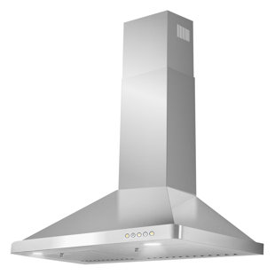 Cosmo 30" Stainless Steel 380 CFM Ducted (Vented) Wall Range Hood with Baffle Filter