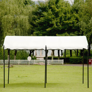 R&M FURNITURE HY Outdoor 9.62 Ft. W x 12.86 Ft. D Iron Patio Gazebo