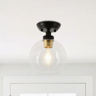 BREAKWATER BAY Essel Glass Semi Flush Mount