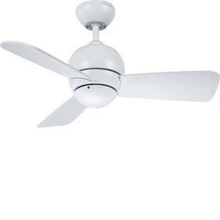 LUMINANCE BRANDS 30" White Ceiling Fan, with Wall Control