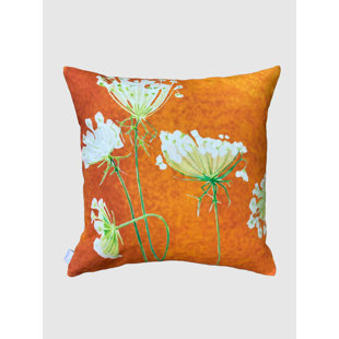 INDIA & PURRY Floral Cotton Throw Pillow
