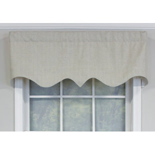 RLF HOME R-Crosby Cotton Blend Scalloped 50'' W Window Valance