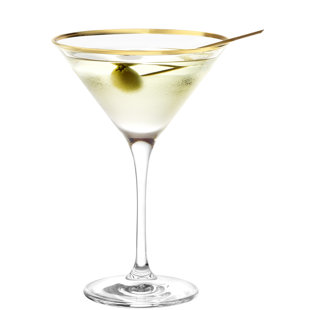 STÖLZLE LAUSITZ Martini With Gold Rim Set (Set of 4)