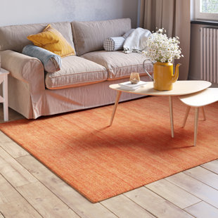 BRAYDEN STUDIO Paradise Solid Colour Wool Hand Woven Area Rug