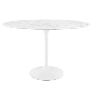 ORREN ELLIS Lippa Oval Artificial Marble Dining Table