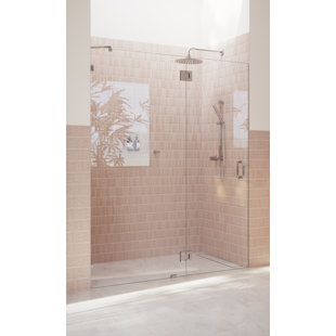 GLASS WAREHOUSE 58.5" W x 78" H Hinged Frameless Shower Door