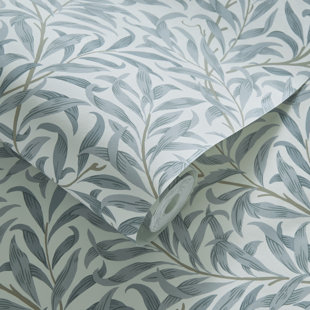 WILLIAM MORRIS DESIGNS BY CLARKE & CLARKE Willow Boughs WIlliam Morris 10.05m x 52cm Matte Wallpaper Roll