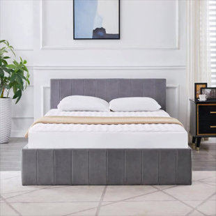 CANORA GREY Amylynn Upholstered Small Double (4') Ottoman Storage Bed
