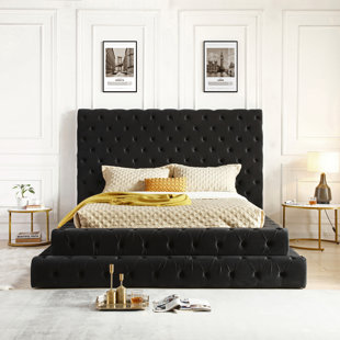 ROSDORF PARK Elen Tufted Velvet Grand And Luxurious Bed