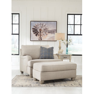KELLY CLARKSON HOME Upholstered Armchair with Ottoman
