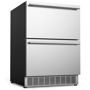 COTLIN 24" 4.9 Cu.Ft. Double Drawer Stainless Steel Refrigerator HX-160DDR