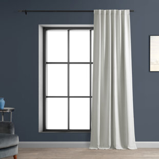 GRACIE OAKS Textured Bellino Solid Rod Pocket Room Darkening Curtains - Single Panel Drapes