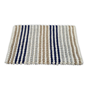 BREAKWATER BAY Audubon Striped Chunky Bobble Bath Mat