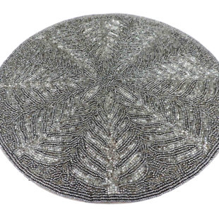 TRUNKIN' Glass Beads Embroidered Round Placemat (Set of 2)