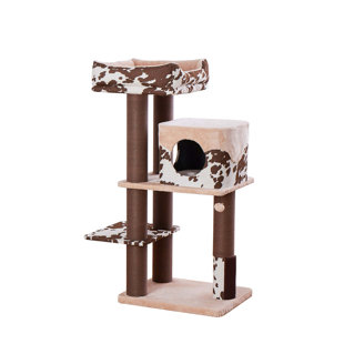 PetPals 50" Countryside Cat Tree with Condo and Scratching Posts