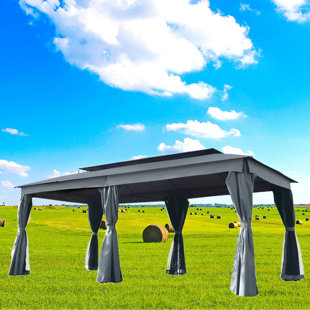 AFIA PREMIUM COLLECTION 19.5 Ft. W x 10 Ft. D Steel Patio Gazebo