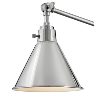 HINKLEY Arti 7.75-in Swing Arm Extendable Single Light Sconce with On/Off Switch