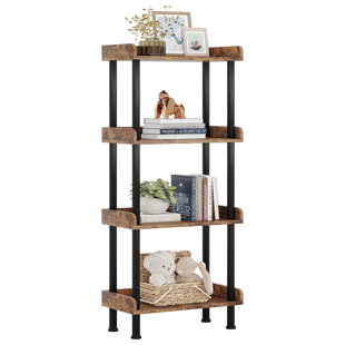 17 STORIES Christabella Vintage Rounded Corner Etagere Bookcase with Side Baffle