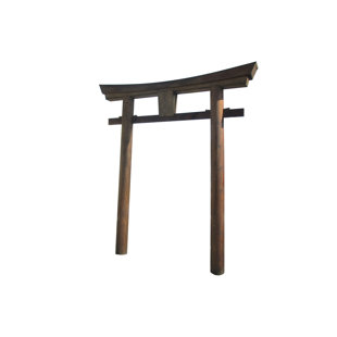 SAMS GAZEBOS Japanese Torii Gate Myojin Model 8 ft.