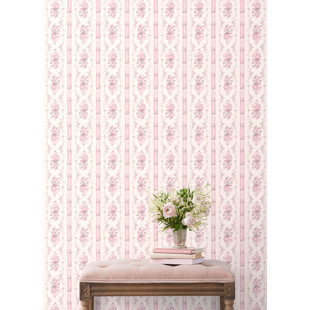 LOVESHACKFANCY Dreamy Days Parfait Stripe and Floral Wallpaper