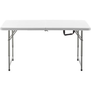 FAMIS CORP 48'' Plastic Rectangular Adjustable Banquet Table