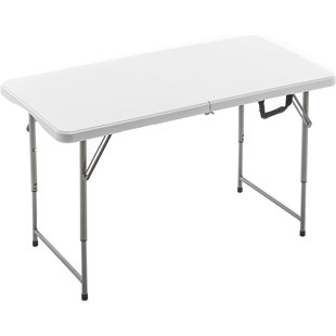 FAMIS CORP 48'' Plastic Rectangular Adjustable Banquet Table