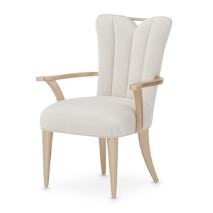 MICHAEL AMINI La Rachelle Tufted Solid Back Arm Chair (Set of 2)