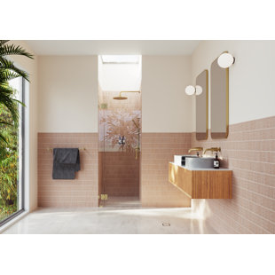 GLASS WAREHOUSE 30.25" W x 78" H Hinged Frameless Shower Door