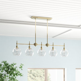 THREE POSTS™ Lomawai 5 - Light Dimmable Linear Chandelier