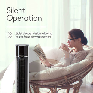 Climatik 43-inch XL Ultra Quiet Tower Fan, 6 Speed Settings, Remote Control, Timer & 3 Wind Modes