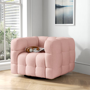 WADE LOGAN® Avdul Upholstered Swivel Armchair