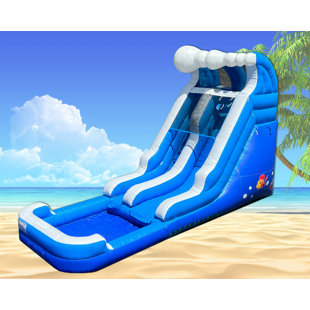 JINGO JUMP 16' H x 25' L Inflatable Water Slide with Air Blower
