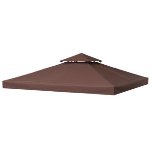 Haberfield Dakota Fields Brown Fabric Replacement Canopy for Gazebo