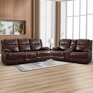 BONZY HOME Luxury 2-Piece Reclining Set – 74" Loveseat & 83.5" Sofa, High-Quality Leather