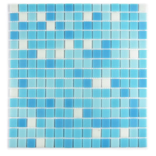 ABOLOS Swimming Pool 0.75" x 0.75" Glass Grid Mosaic Wall & Floor Tile
