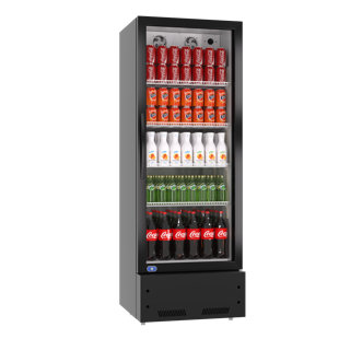 KICHKING 21.7'' Commercial Beverage Refrigerator and Cooler, 8 Cu.ft Display Fridge with Glass Door