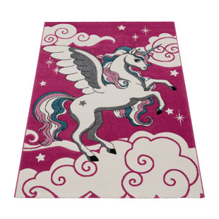 ZOOMIE KIDS Renzo Flatweave Pink/Cream Rug