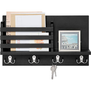 TEXTILES HUB Solid Wood Wall Organizer