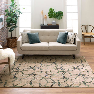 SCOTT LIVING Geometric Antique White Jade Rug