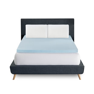 BODIPEDIC Classics 3-Inch Memory Foam Topper and 2 Pack Pillow Bedding Bundle